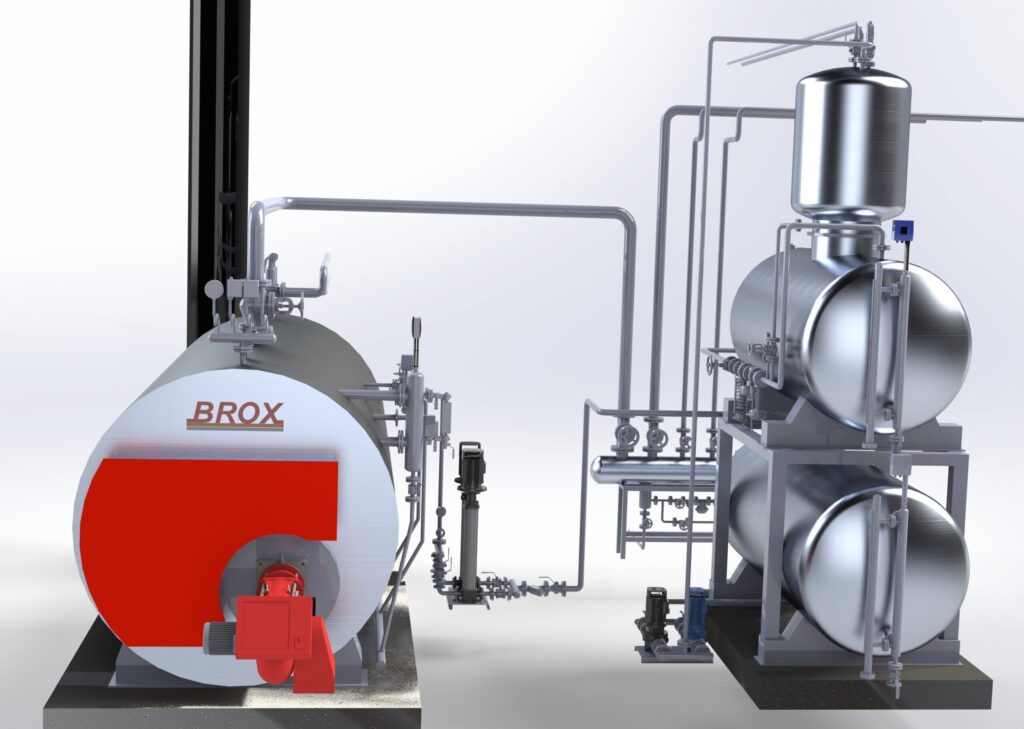 brox syk 150 6 tph steam boiler room 3d